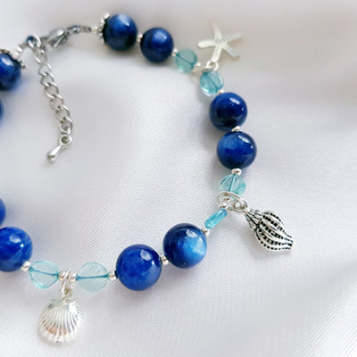Vòng Tay Laliz Mệnh Thủy Đá Kyanite Charm Ocean - TAR.10