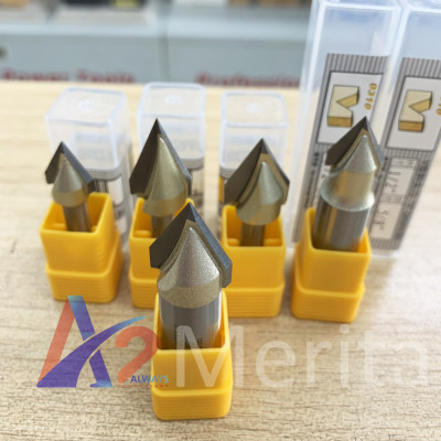 Mũi phay, mũi soi, mũi cắt rãnh V 60độ và 45độ cốt 1/4"(6.35mm) và cốt 1/2"(12.7mm) Arden (tùy chọn size)