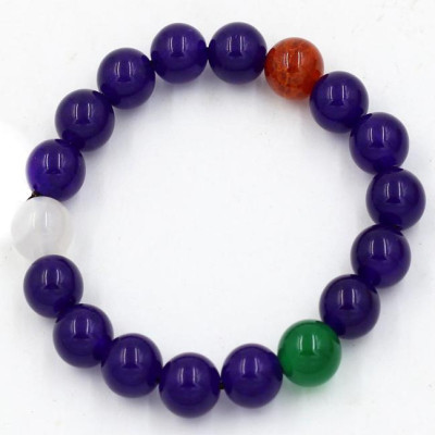 Vòng tay chuỗi hạt thạch anh tím 3 sao MS129