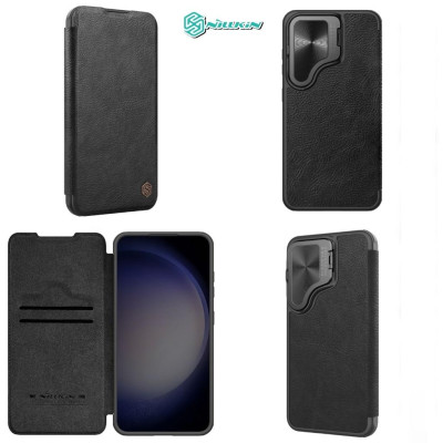 BAO DA cho SAMSUNG GALAXY S24 ULTRA 5G - S24+ 5G NILLKIN QIN PROP - bảo vệ Camera kiêm giá đỡ - Hàng chính hãng