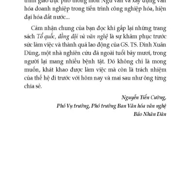 Tổ Quốc Đồng Đội Và Văn Nghệ