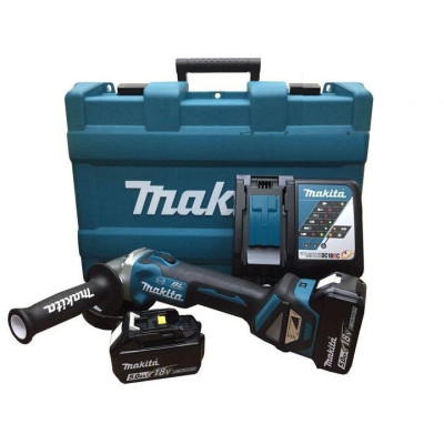 MÁY MÀI GÓC DÙNG PIN (100MM)(18V) (01 SẠC NHANH ,02 PIN 18V/ 5.0AH) MAKITA DGA414RTE- HÀNG CHÍNH HÃNG
