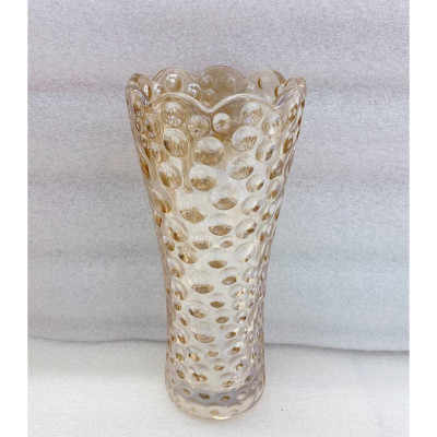 BÌNH HOA THỦY TINH MÀU VÀNG BONG BÓNG