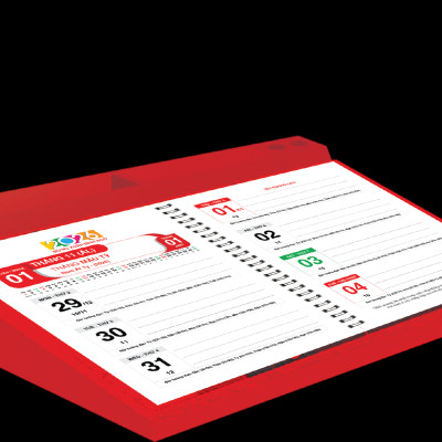 Lịch Tết 2026 - Lịch Bàn Đế Nhựa Lò Xo Giữa (17 x 28)