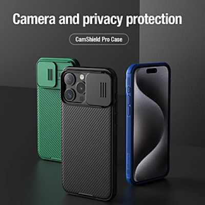 Ốp lưng dành cho iPhone 16 Pro Max, iPhone 16 Pro, iPhone 16 Plus, iPhone 16 hiệu NILLKIN Camshield trượt bảo vệ Camera chống sốc cao cấp - Hàng chính hãng.