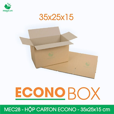 MEC28 - 35x25x15 cm - Combo 60 thùng hộp carton trơn siêu tiết kiệm ECONO