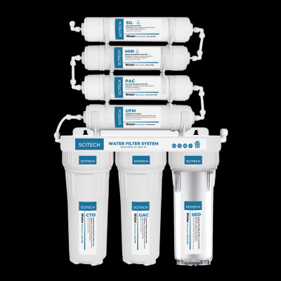 Bộ lọc nước uống công nghệ UF 7 cấp lọc by Scitech (Không dùng điện, không nước thải) - Hàng chính hãng