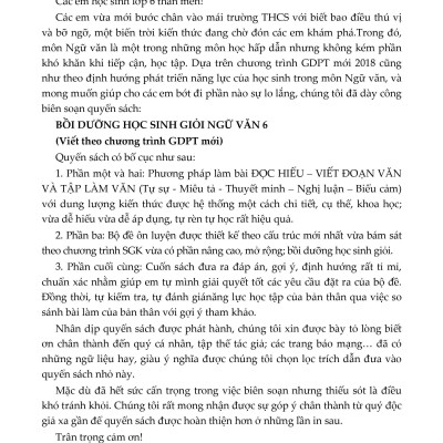Bồi Dưỡng Học Sinh Giỏi Ngữ Văn 6