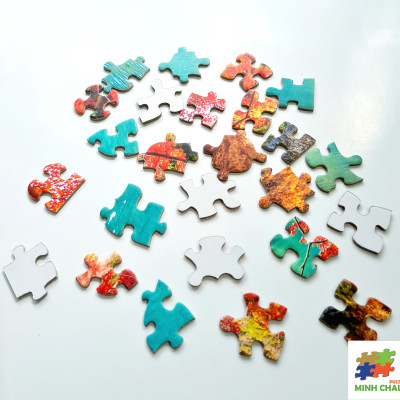 Tranh Xếp Hình Random Cut 750 Mảnh Minh Châu – Phố Cổ Kyoto (40x60cm)