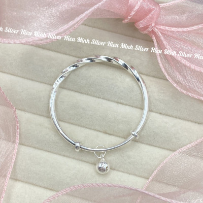 Lắc tay Cho Bé Bạc Ta Mix Charm Bi Tròn Bạc Hiểu Minh LTE575