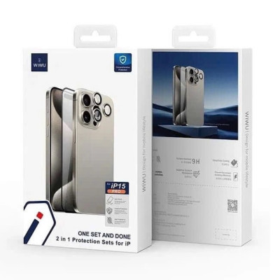 Tấm dán kính cường lực màn hình & bảo vệ camera cho iPhone 16 Pro Max / iP 16 Pro hiệu WIWU Ultra Hard - Độ cứng 9H , Phủ Nano, Vát cạnh 2.5D, Lớp phủ Olephobic - Hàng nhập khẩu