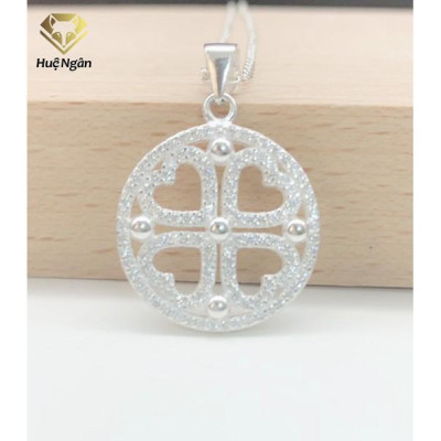 Dây chuyền bạc Ý 925 Huệ Ngân - Cỏ Bốn lá may mắn PP1427