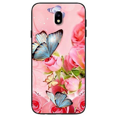 Ốp lưng dành cho Samsung J3 Pro - J7 Pro - J5 Prime - J7 Prime mẫu Bướm Xanh Và Hoa Hồng