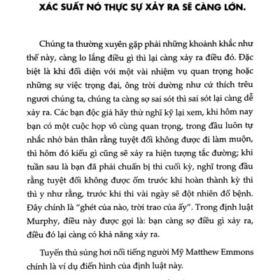 Định Luật Murphy - Làm Sao Để Những Việc Bạn Lo Lắng Sẽ Không Xảy Ra (BV)