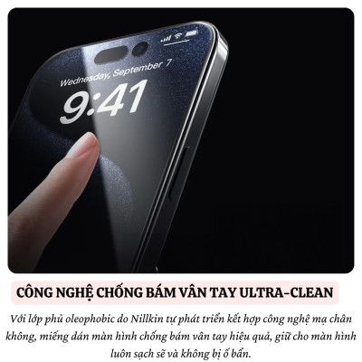 Cường lực Full viền kèm khung cho iPhone 16 Pro Max / 16 Pro / 16 Plus hiệu Nillkin CP+ PRO Phủ Nano, vát cạnh 2.5D, lớp Olephobic - Hàng nhập khẩu