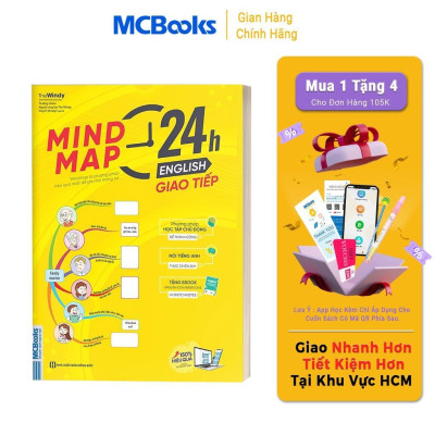 Sách - Mindmap 24h English - Giao Tiếp - Học Tiếng Anh Giao Tiếp Thực Chiến Cực Kỳ Hiệu Quả Thông Qua Sơ Đồ Tư Duy - MCBooks