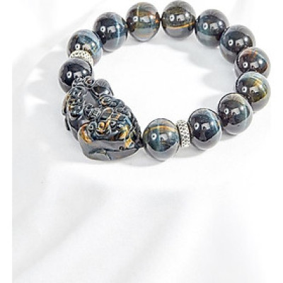 Vòng đá mắt hổ phối tỳ hưu Ngọc Quý Gemstones