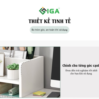 Kệ Để Máy Tính Kết Hợp Kệ Sách Đa Năng Hiện Đại Thương Hiệu IGA - GP184