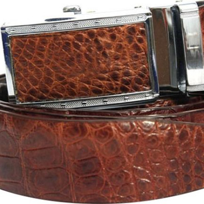 Thắt Lưng Nam Da Cá Sấu Gai Lưng Huy Hoàng HT4208 (120 x 3.5 cm) - Nâu Đỏ