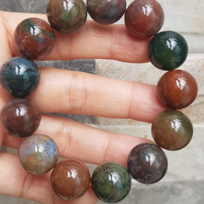 Vòng Tay Nam đá Casidon tự nhiên Màu mới 16mm 13 hạt đúng Cung Sanh bóng rất đẹp đa sắc màu đẹp lạ mới sang rẻ đẹp Hợp Nam tất cả các mệnh đeo mệnh Thổ, mệnh Kim, mệnh Thủy và mệnh Mộc đeo tốt may mắn đẹp sang tay ạ