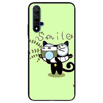 Ốp lưng dành cho Huawei 5t - Mate 20 - Mate 20 Pro mẫu Mèo Xanh Chụp Ảnh