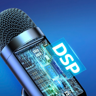 Micro USB Mic Thu Âm Condenser Podcast, Livestream, Radio, ASMR Microphone Phòng Thu Studio PC Microphone Chuyên Nghiệp Thu Âm Rõ Nét Chống Ồn Độ Nhậy Cao LED MÀU HỒNG - Hàng Chính Hãng