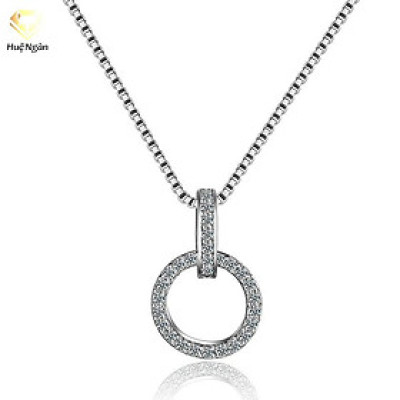 Dây chuyền bạc Ý 925 Huệ Ngân -Vòng tròn tình yêu PP1565