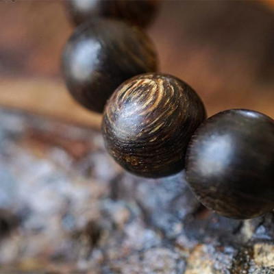 Vòng Tay Trầm Sánh Chìm Tự Nhiên Hạt Tròn (10mm)