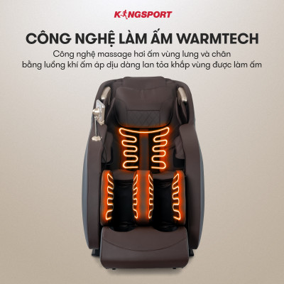 Ghế massage KINGSPORT G91 cao cấp con lăn 3D với 15 bài tập, chế độ quét cơ thể thông minh, túi khí massage chân cao