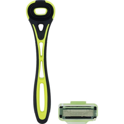 Dao Cạo Râu 5 Lưỡi Kép Kai Razor 3D Head Xfit (Set 1 cây Và 4 Lưỡi Thay Thế)