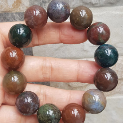 Vòng Tay Nam đá Casidon tự nhiên Màu mới 16mm 13 hạt đúng Cung Sanh bóng rất đẹp đa sắc màu đẹp lạ mới sang rẻ đẹp Hợp Nam tất cả các mệnh đeo mệnh Thổ, mệnh Kim, mệnh Thủy và mệnh Mộc đeo tốt may mắn đẹp sang tay ạ