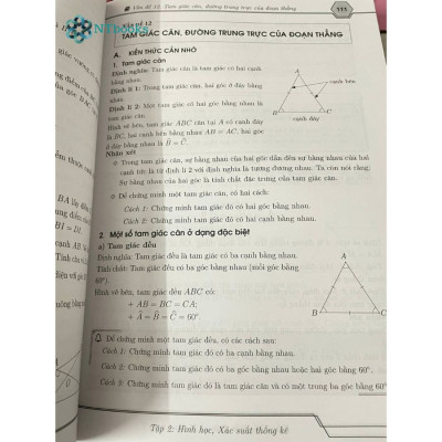 Sách Nắm chắc kiến thức và kĩ năng toán 7 Tập 2 - Hình học - Xác suất thống kê