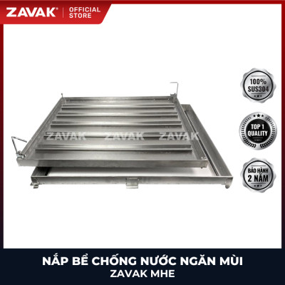 Nắp bể ngầm chống nước ngăn mùi inox ZAVAK MHE*-70 / KT 70x70cm, lát gạch 3cm, tải 400kg