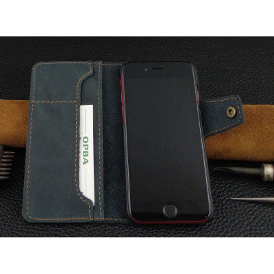 Bao Da cho Iphone 7/8  Da Bò Thật may thủ công