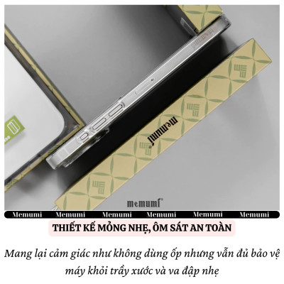 ốp lưng siêu mỏng 0.3mm bảo vệ camera trong suốt chống ố vàng cho iPhone 17 Pro Max / 17 Air / iP 17 Pro / 17 hiệu Memumi Slim Camshield Clear - Chống trầy xước, độ trong full HD, siêu mỏng ốp như không ốp - Hàng nhập khẩu