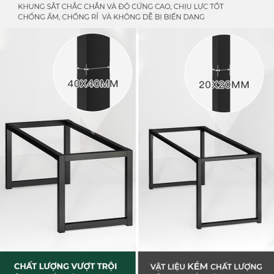 Bàn làm việc kết hợp tủ để đồ chất liệu gỗ mdf phủ melamin chống xước thương hiệu IGA - GM191