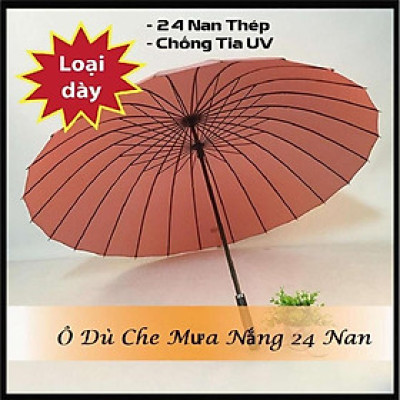 Dù Đi Mưa Cỡ Lớn 24 Nan, ô dù cán dài,Thiết Kế 24 Khung Nan Thép Chắc Chắn Chống Lật, Vải Dù Chống Nước Chống Tia UV