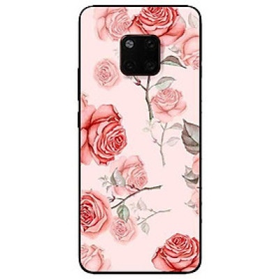 Ốp lưng dành cho Huawei 5t - Mate 20 - Mate 20 Pro mẫu Hoa Tiết Hồng Cam