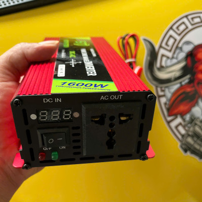 Kích Điện Inverter Cao Cấp Nhật Bản – 12V Lên 220V, Công Suất 1600W, An Toàn Tiết Kiệm