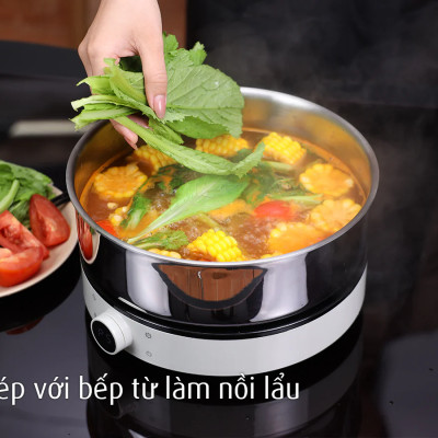 Bộ Nồi Chảo Inox Cán Rời 9 Món Không chống dính – Giải pháp nấu ăn đa năng cho gia đình.
