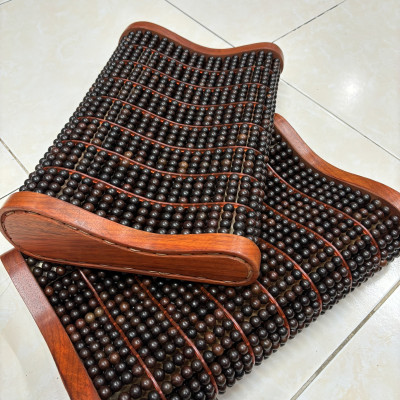 Gối Hạt Gỗ Mun Cao Cấp , Gối Công Thái Học - Kích Thước 43cmx24cmx8/4cm ( video , hình thật )