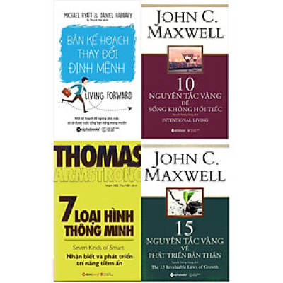 Combo Kế Hoạch Hoàn Thiện Bản Thân ( Bản Kế Hoạch Thay Đổi Định Mệnh + 10 Nguyên Tắc Vàng Để Sống Không Hối Tiếc + 7 Loại Hình Thông Minh + 15 Nguyên Tắc Vàng Về Phát Triển Bản Thân ) tặng kèm bookmark Sáng Tạo