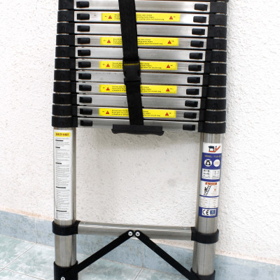 Thang rút đơn inox DIY TLS-I-38 chiều cao sử dụng tối đa 3.8m, tải trọng 150kg