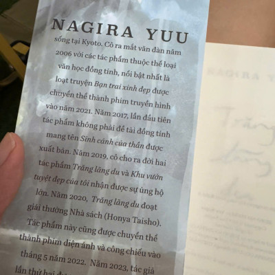 TRĂNG LÃNG DU – Nagira Yuu – Lam Ngọc dịch – Nhã Nam – NXB Phụ Nữ