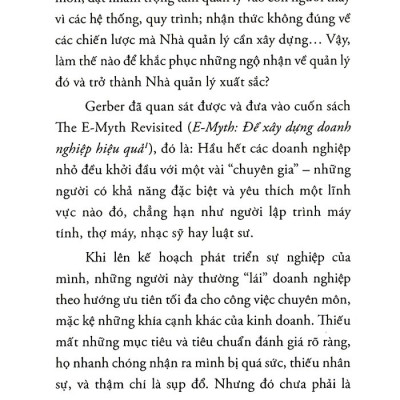 Để trở thành nhà quản lý hiệu quả - Michael E. Gerber