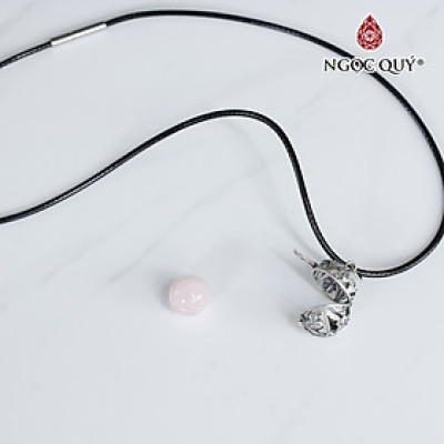 Mặt dây chuyền bạc lồng hạt đá 12mm - Ngọc Quý Gemstones
