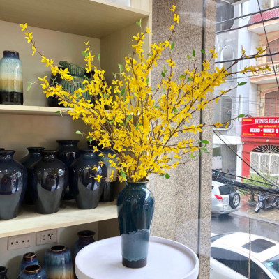 Lọ hoa gốm sứ - Lọ Đùi Dế Cao - Gốm sứ Bát Tràng -  Trang trí nhà cửa