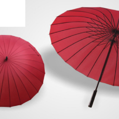 Ô đi mưa cán dài 24 nan chống lật, dù đi mưa đi nắng cán dài chống uv