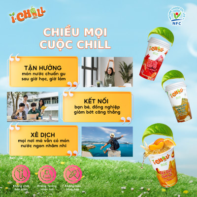 [COMBO 6 LY] iChill Trà Đào Cam Sả Nước Thanh Nhiệt Sấy Thăng Hoa Từ Trái Cây Tự Nhiên