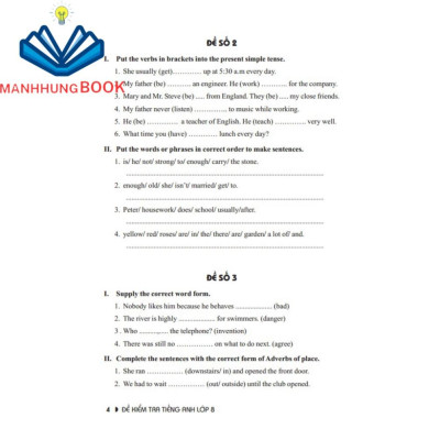 Sách - Đề Kiểm Tra Tiếng Anh Lớp 8 (Tái bản 02)